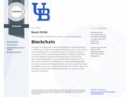 Blockchain Specialization - Michigan University
